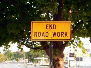 end-road-work-sign-quincy-quarry-news | Quincy News About Quincy Massachusetts "End Road Work" sign, not near any road work Quincy Quarry News Photo.