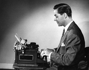 Man typing typwriter | quincy news