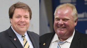 Quincy Mayor Tom Koch (left) Toronto Mayor (right)