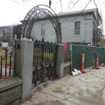 Cemetery gate locked - a Quincy Quarry News photo