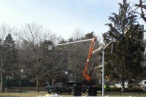 Not so low hanging holiday ightsA Quincy Quarry News photo