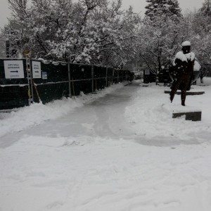 City Hall shoveled before 11 am during Saturday's stormA Quincy Quarry News photo