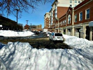 Snow burdened ac mbta lot | Quincy News About Quincy Massachusetts | Quincy Ma Snow burdened ac mbta lot