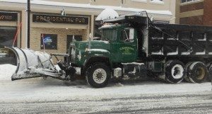 Snow plowing plow 2 | Quincy News About Quincy Massachusetts | Quincy Ma Out of town plow truck on a break A quincy quarry news file photo click on image for larger version to read signage