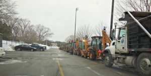 bob-sled-run-to-nowhere-5 | Quincy News About Quincy Massachusetts Back hoes all in a rowA Quincy Quarry News photo