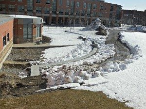 Cleared snow at long-suspected parcourseA Quincy Quarry News photo