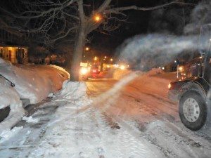 CDATA[![Under cover of darkness sidewalk snow jobA Quincy Quarry News photo