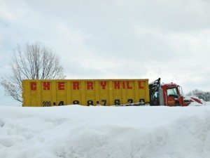 Cherry Hill Construction Company truck at Pageant Field A Quincy Quarry News file photo