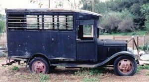 An old paddy wagonA San Diego Police Historical Society Associaton photo