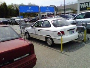 CDATA[![Parking in the cart corral at Walmart An old photo various posted on a number of sites