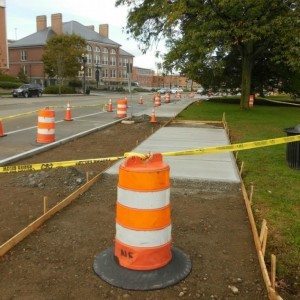 Previously misaligned sidewalk work  Quincy Quarry News file photo