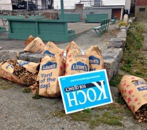 Koch-support-falling-with-leaves | Quincy News About Quincy Massachusetts Out in the trashA QQ Citizen PhotoJournalist photo