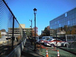 Fancy New city streetlights for back alley way A Quincy Quarry News photo