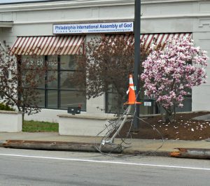 Street-light-pole-in-gutter-4-28-2018-1125 | Quincy News About Quincy Massachusetts