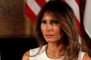 Melania Trump looks up during a dinner between President Trump and Japanese PM Abe at Trump's Mar-a-Lago estate in Palm Beach | Quincy News About Quincy Massachusetts