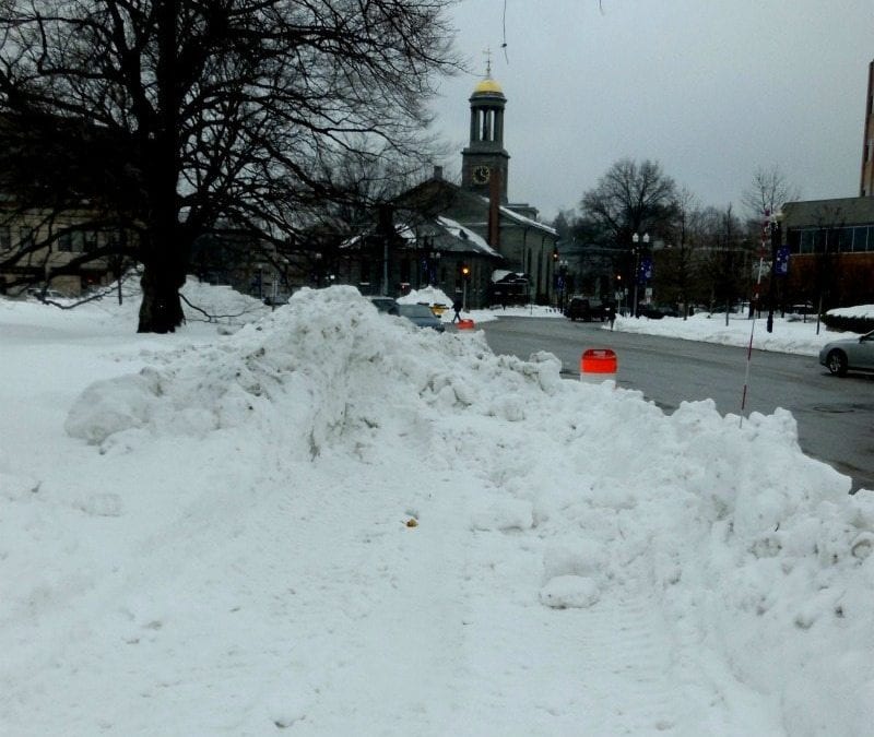 Quincy Sidewalks still sideways from snow