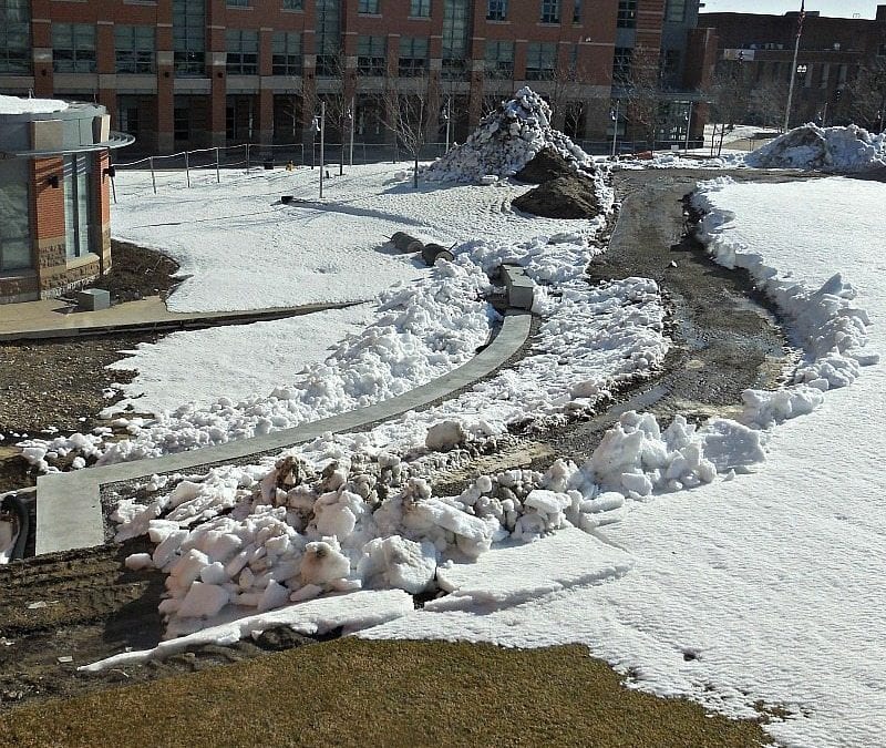 Suspected and long unfinished Quincy parcourse partially cleared of snow