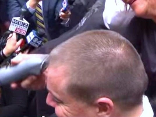 Quincy Buzz Cuts to fight cancer