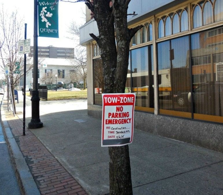 Quincy Center parking emergency on Monday, Wednesday, whenever . . .
