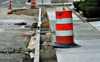 Quincy Center sidewalk moved sideways redux yet again