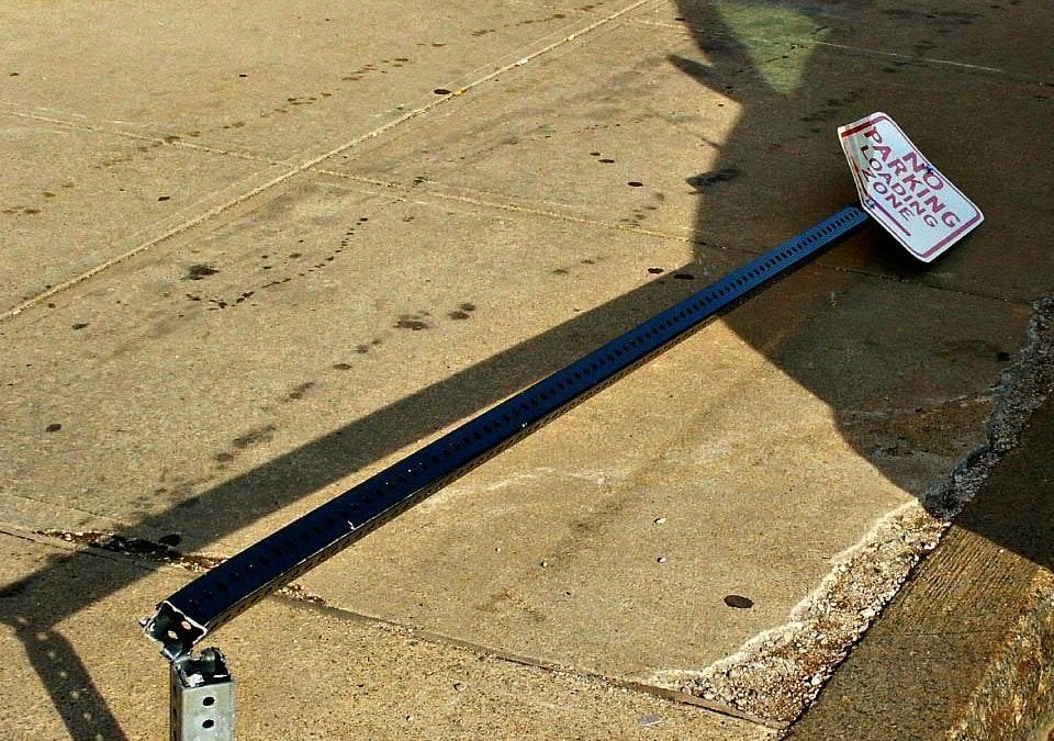 Quincy street signs still down around the Q