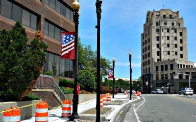Quincy double streetlights overkill as well as traffic safety hazards?