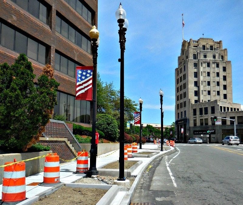 Quincy double streetlights overkill as well as traffic safety hazards?
