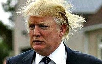 Trump on the couch as he stumbles on the stump