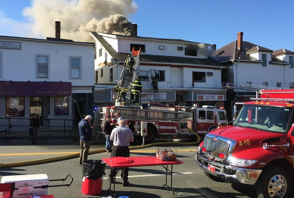 BREAKING: Huge 3 Alarm Fire Newport Ave.