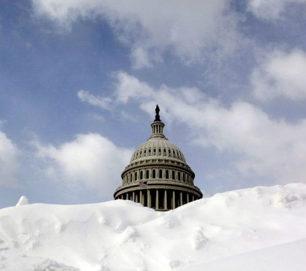 Washington digs out from record blizzard