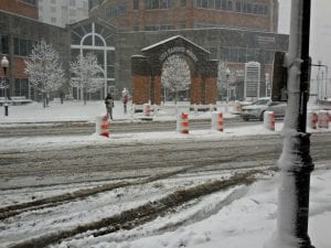Quincy-Center-street-semi-plowed