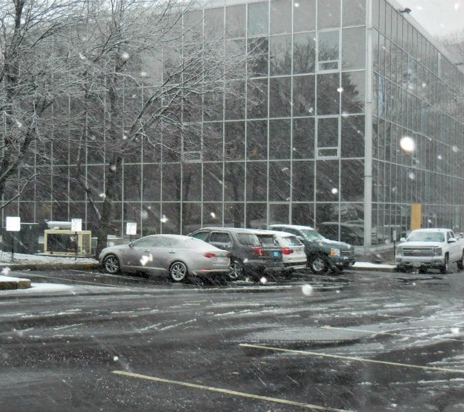 Quincy Snow Emergency takes care of City Hall VIP parking lot as usual