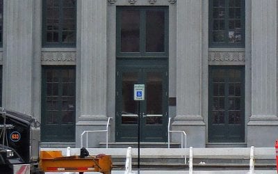 Quincy City Hall handicapped street parking again taken out of service