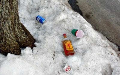 Quincy gutter full of Fireball