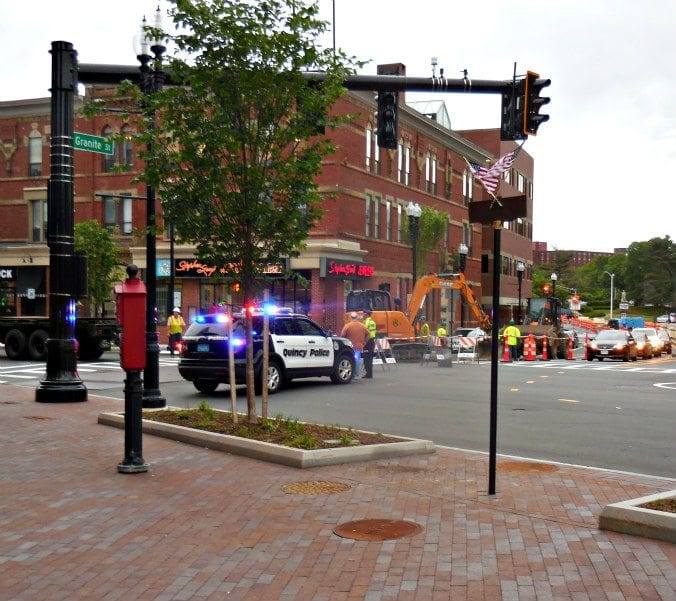 Quincy Center new roadway already being torn up by roadwork