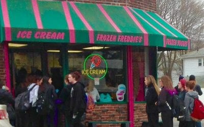 Quincy's Frozen Freddies scoops up its annual Peach Ice Cream menu special!