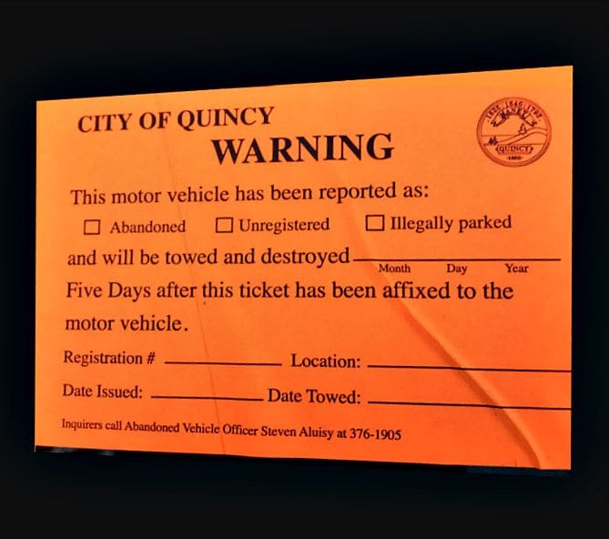 sticky-no-parking-sticker-1125 | Quincy News About Quincy Massachusetts