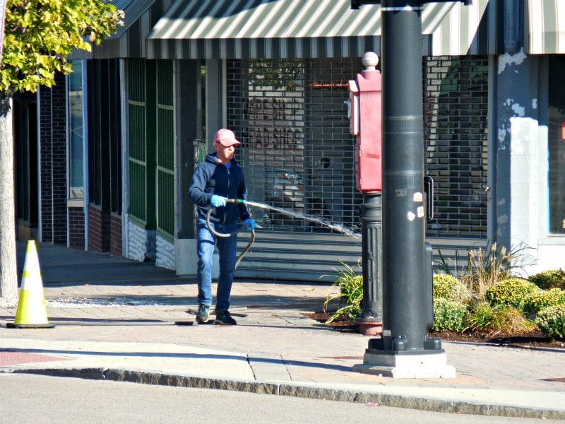 Quincy Parks Department caught hosing it after deluge