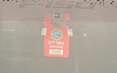 City Hall employee caught poaching parking?