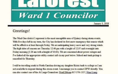 Quincy’s Lame Duck Number One Ward Heeler Heads South And So Ducks Blizzard