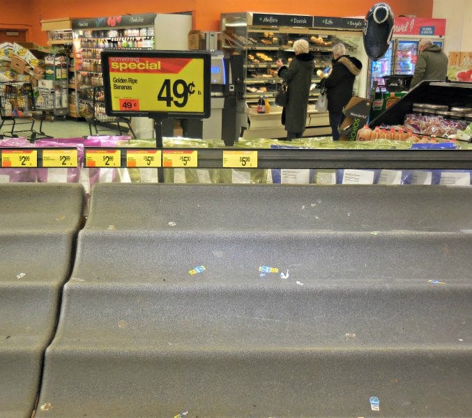 Quincy grocery stores cleaned out but so far no reports of food riots