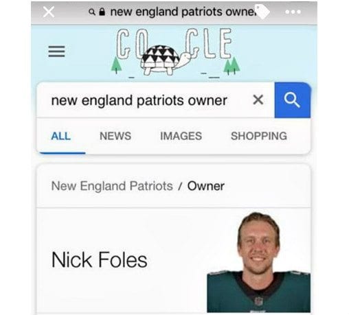 Patriots shaded by geeks at Google