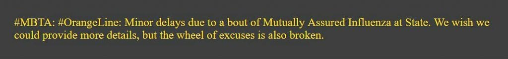 mbta-excuse-generator-influenza | Quincy News About Quincy Massachusetts | Quincy MA | Quincy News