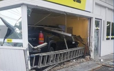 Quincy rental car agency hit by pickup truck, five hurt