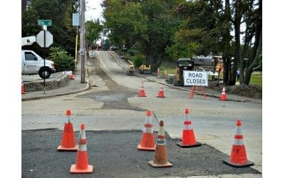 Newly repaved Quincy street now torn-up