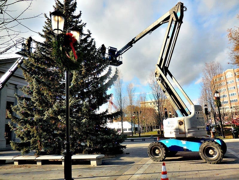 Quincy News Quincy’s Two City Halls have two Christmas Trees this year