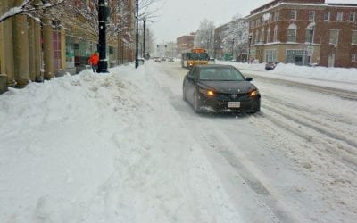 Quincy Center parking ploughed over