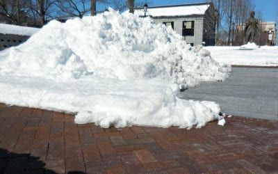 Quincy Center Snow Piles