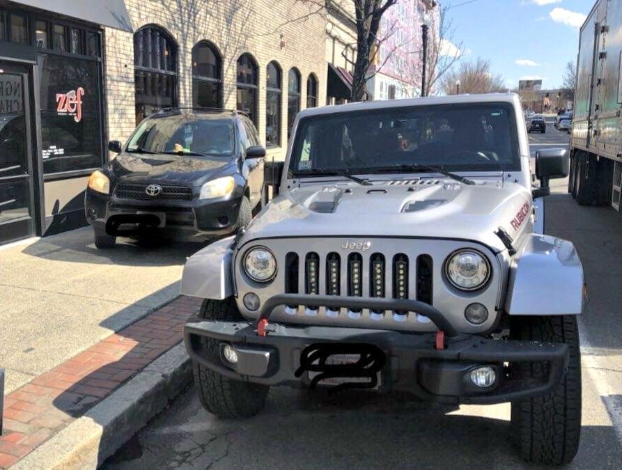 Driver busted for driving on Quincy Center sidewalk