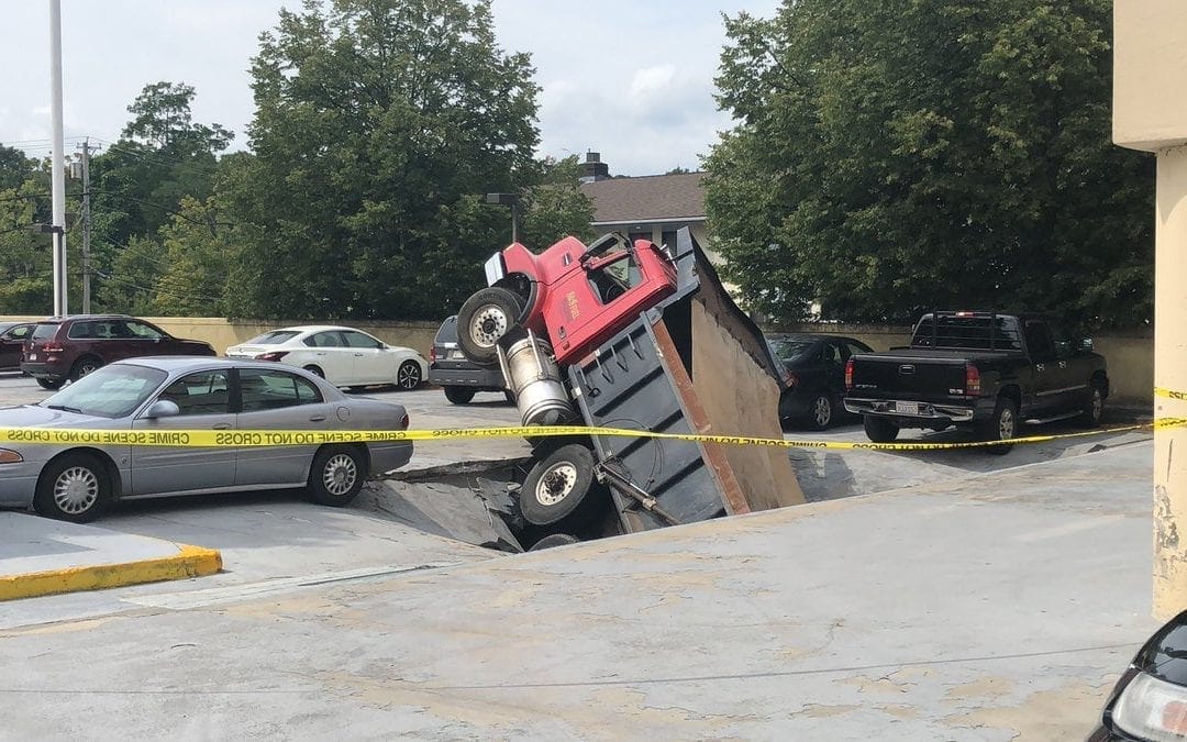 Quincy Medical Office Building Garage Breaking Badly Bad News©